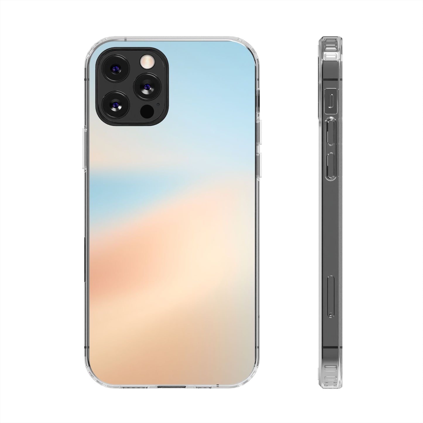 Coastal Dawn Aura Clear Case - Premium Minimalist Gradient Cover