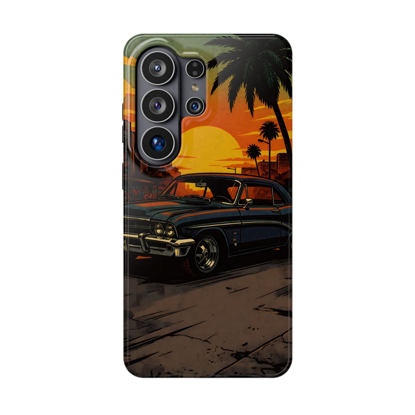 West Coast Lowrider: Retro Sunset Classic Car MagSafe Case