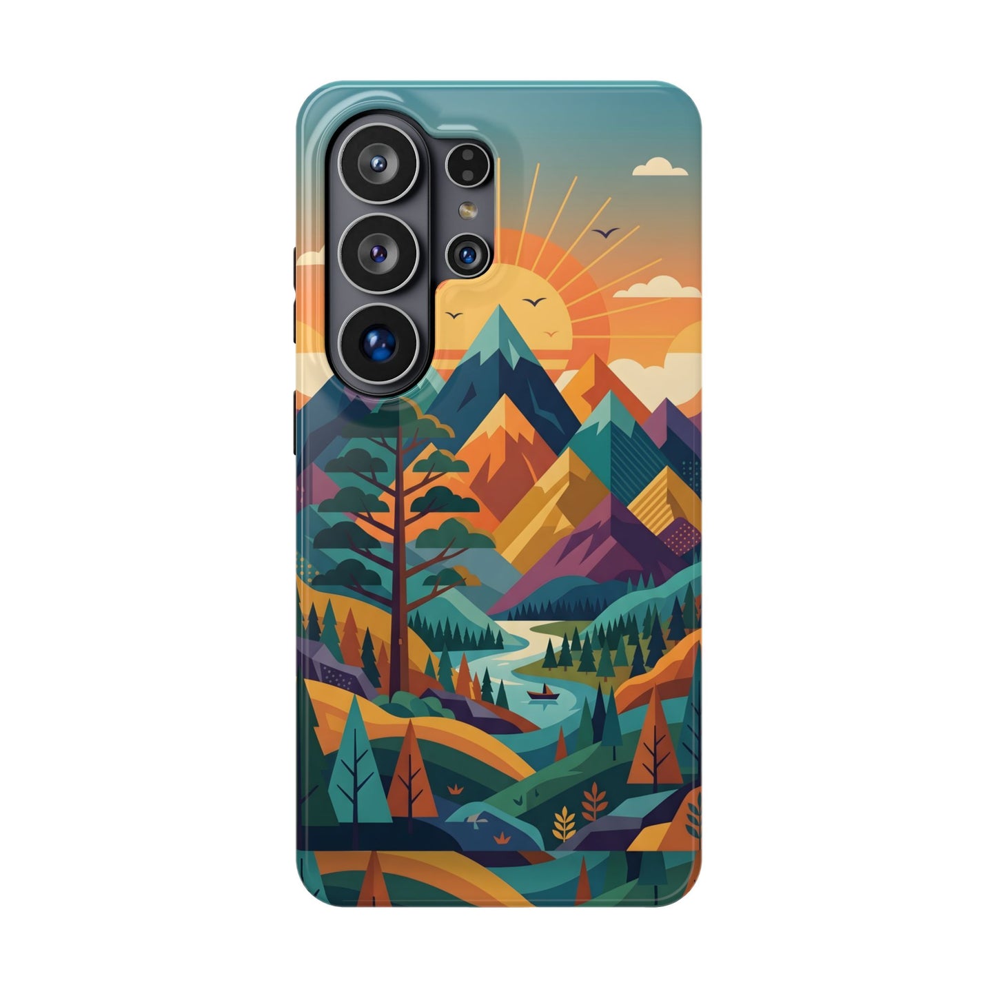 Retro Sunset Mountain Magnetic Impact Case
