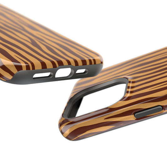 Safari Chic: Warm Caramel Tiger Print MagSafe Case