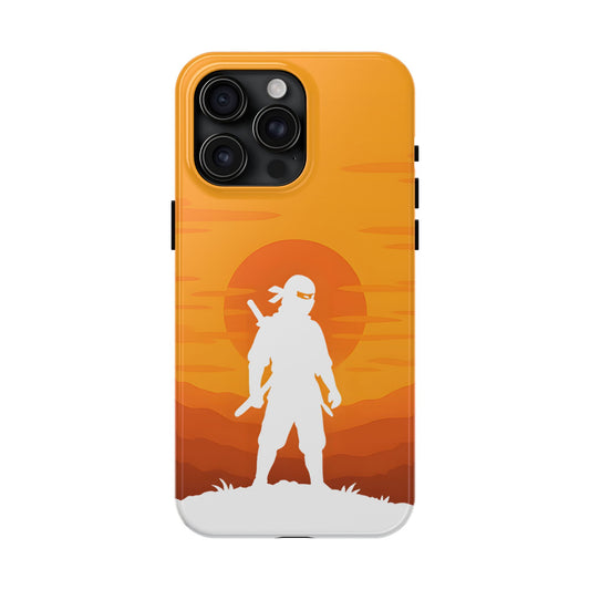 Sunset Shinobi Silhouette Tough Case - Minimalist Ninja Cover for iPhone & Samsung