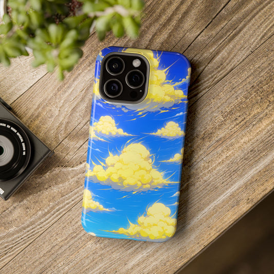 Cinematic Anime Sky: Vibrant Golden Cloudscape MagSafe Case