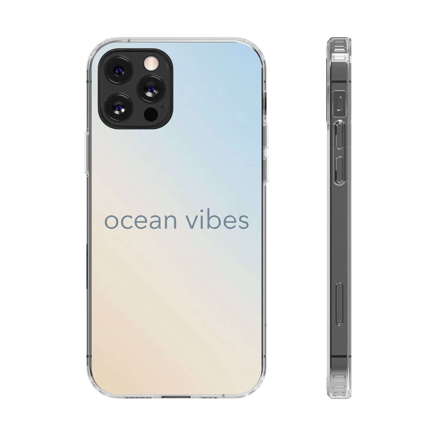 Ocean Vibes Clear Case - MagSafe Compatible Coastal Gradient Cover