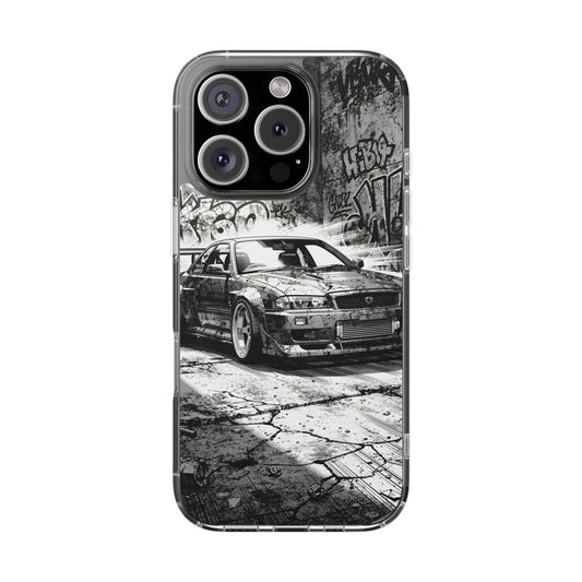 Monochrome Urban Drift Case - MagSafe Compatible JDM Clear Cover