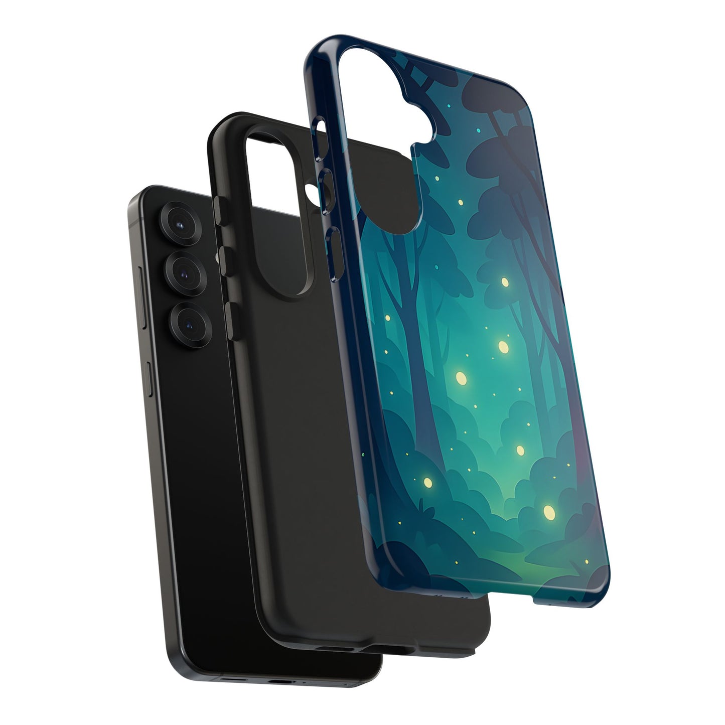 Enchanted Forest Fireflies Case - Mystic Nature Tough Cover for iPhone & Samsung