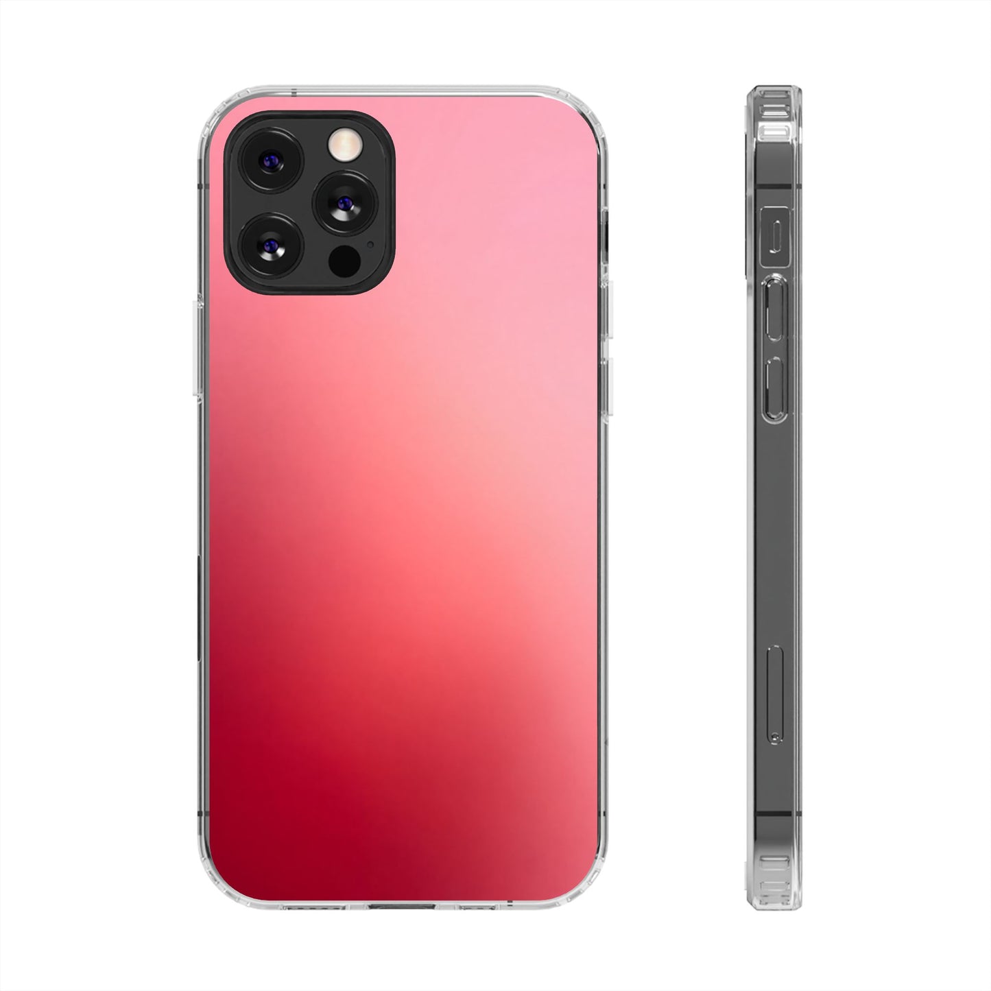 Berry Aura Clear Case - MagSafe Compatible Pink to Red Gradient Cover