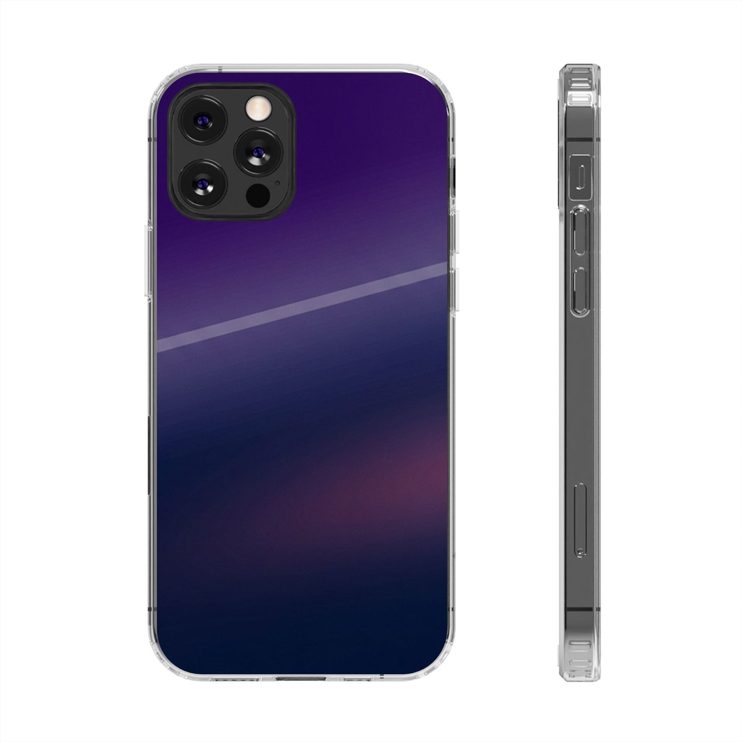 Midnight Aura Clear Case - MagSafe Compatible Dark Gradient Cover