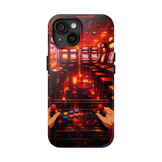 Retro Arcade Game POV Tough Case - Cyber City Gaming Cover for iPhone & Samsung