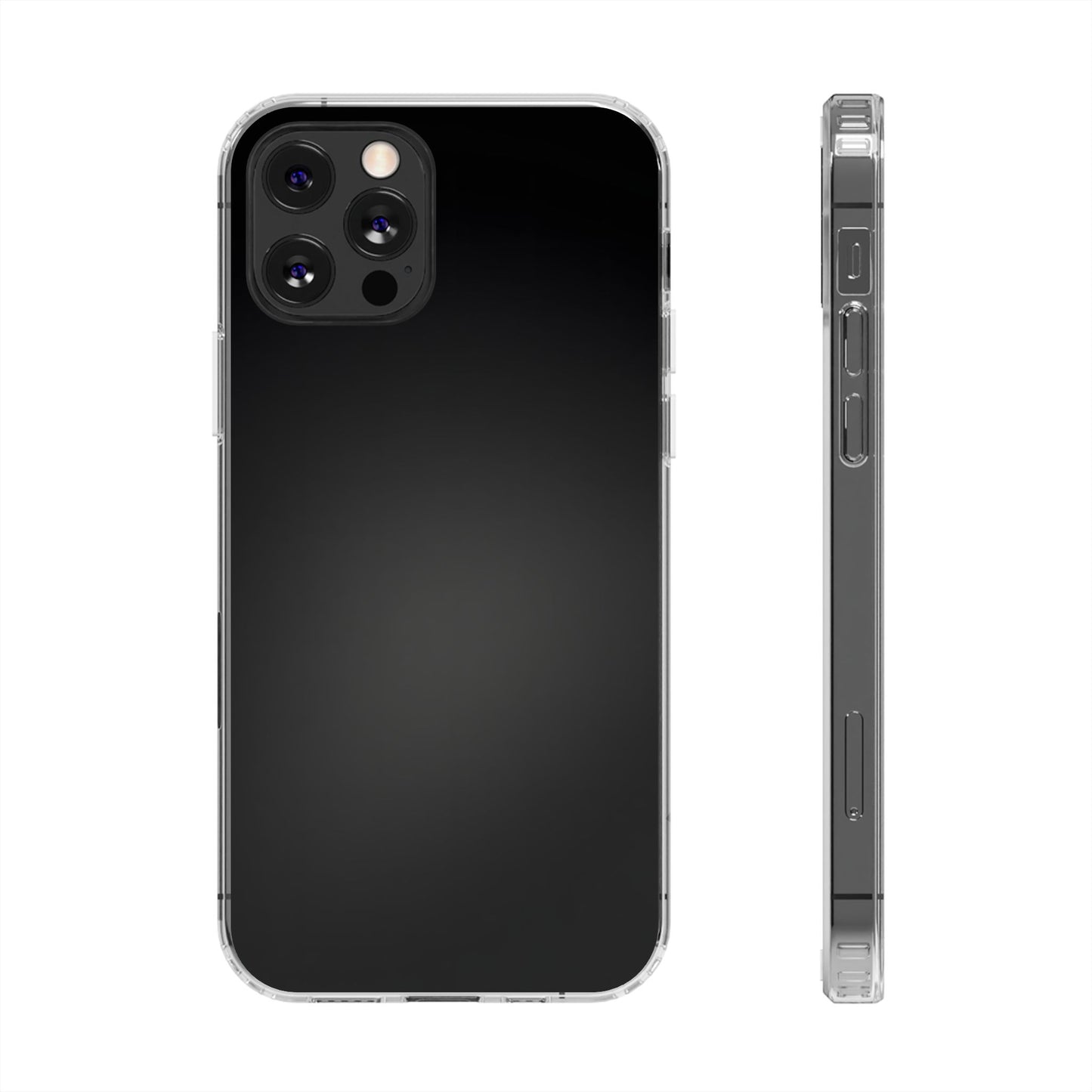 Obsidian Black Minimalist Clear Case - MagSafe Compatible Sleek Cover