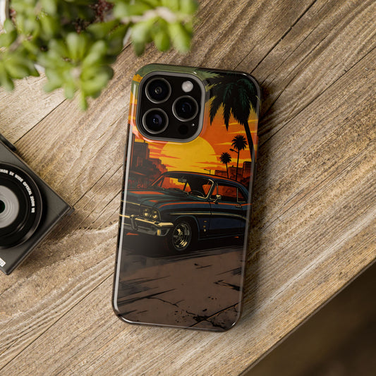 West Coast Lowrider: Retro Sunset Classic Car MagSafe Case