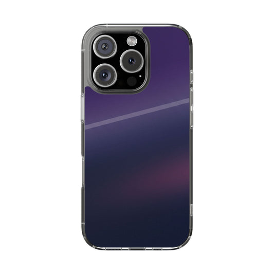 Midnight Aura Clear Case - MagSafe Compatible Dark Gradient Cover