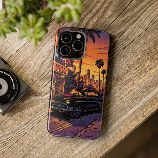 Retro Boulevard: Lofi Sunset Classic Cruiser MagSafe Case