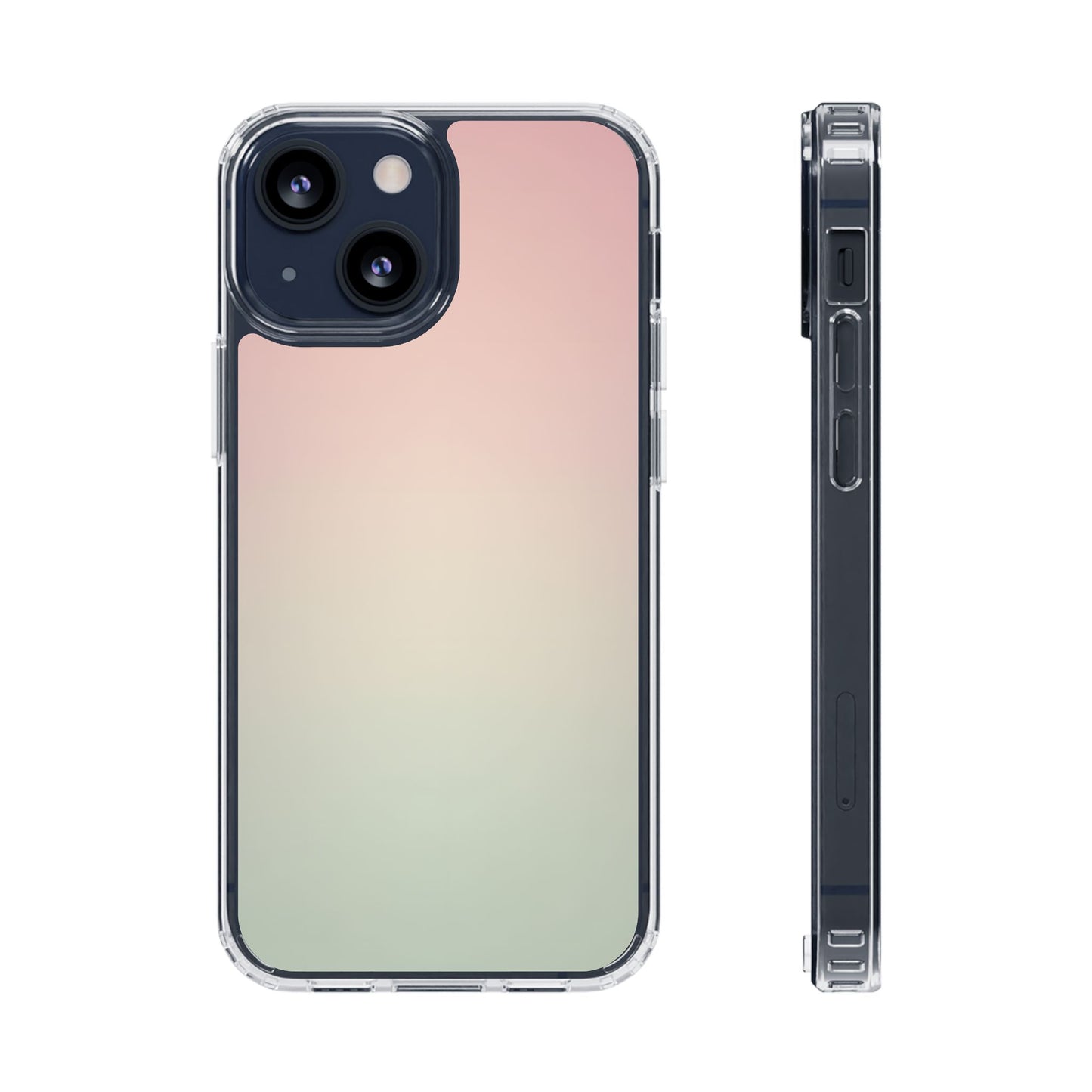 Ethereal Dawn Aura Clear Case - MagSafe Compatible Pastel Gradient