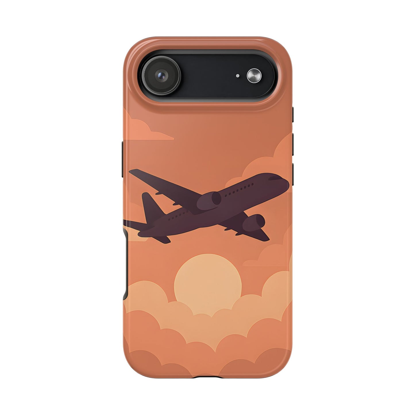 Golden Skies Airplane Tough Case - Minimalist Aviation Cover for iPhone & Samsung
