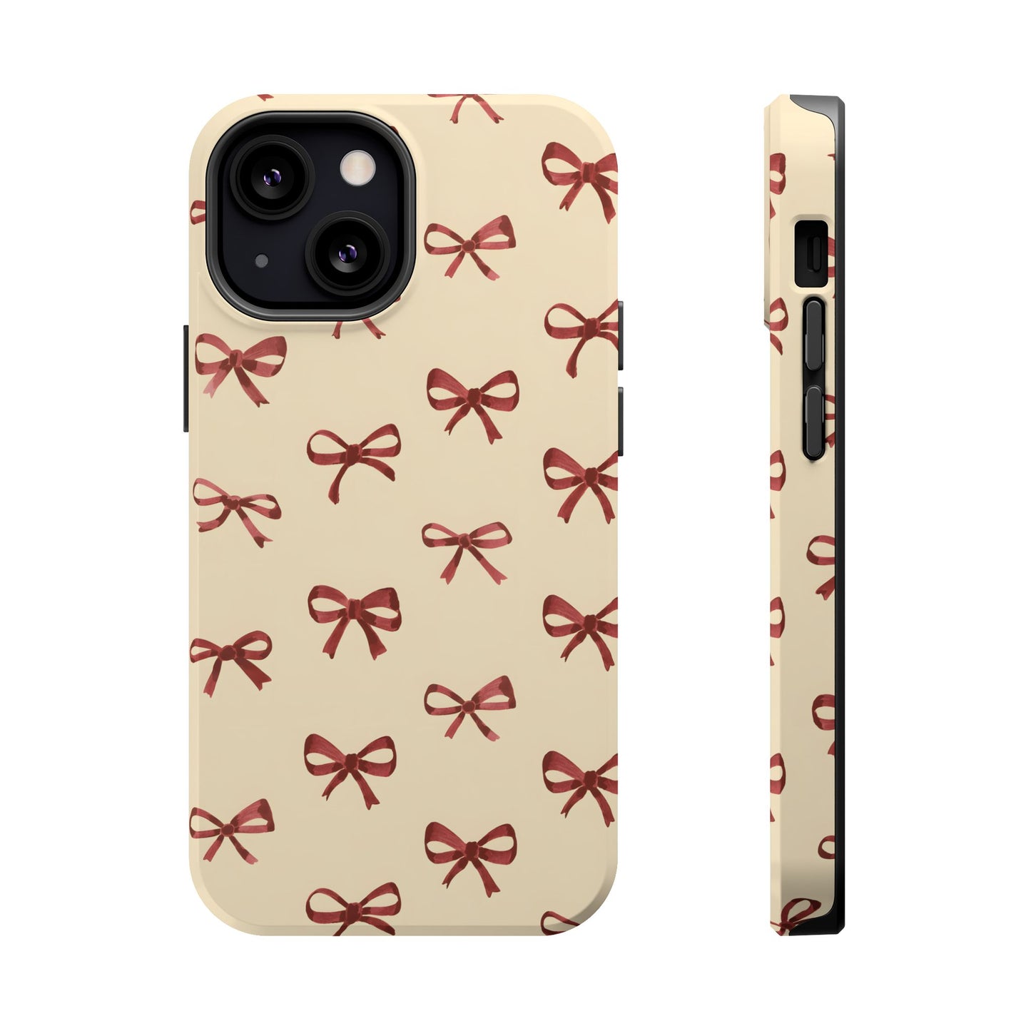 Burgundy Bows Coquette Magnetic Tough Case