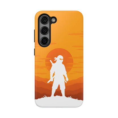 Sunset Shinobi Silhouette Tough Case - Minimalist Ninja Cover for iPhone & Samsung