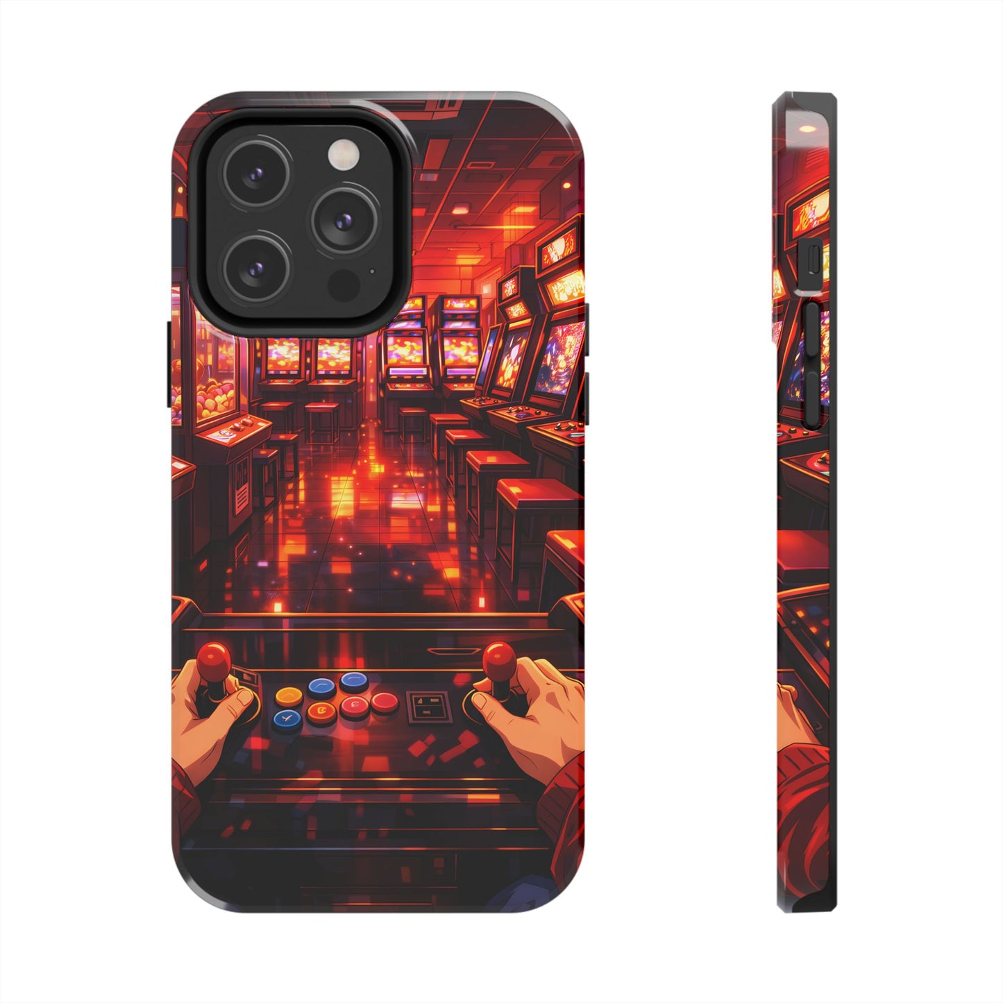 Retro Arcade Game POV Tough Case - Cyber City Gaming Cover for iPhone & Samsung