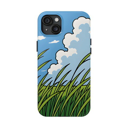 Breezy Meadow Tough Case - Blue Sky & Summer Grass Aesthetic Cover