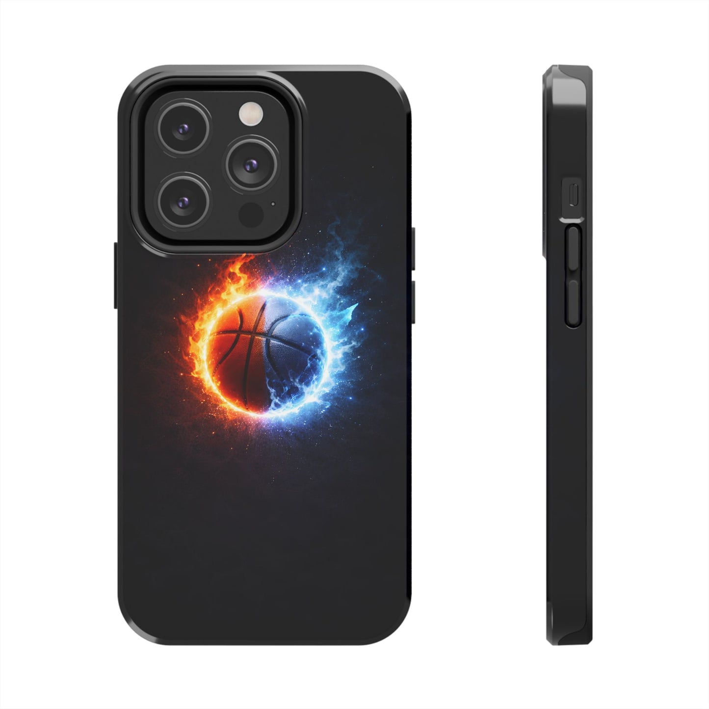 Fire and Ice Basketball Tough Case - Elemental Balance Cover for iPhone & Samsung