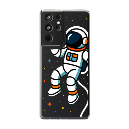 Clear Astronaut Space Case - Minimalist Galaxy Aesthetic Transparent Cover