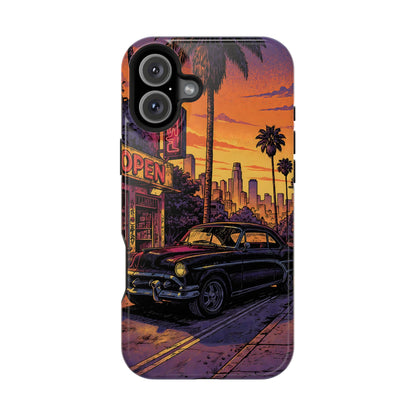 Retro Boulevard: Lofi Sunset Classic Cruiser MagSafe Case