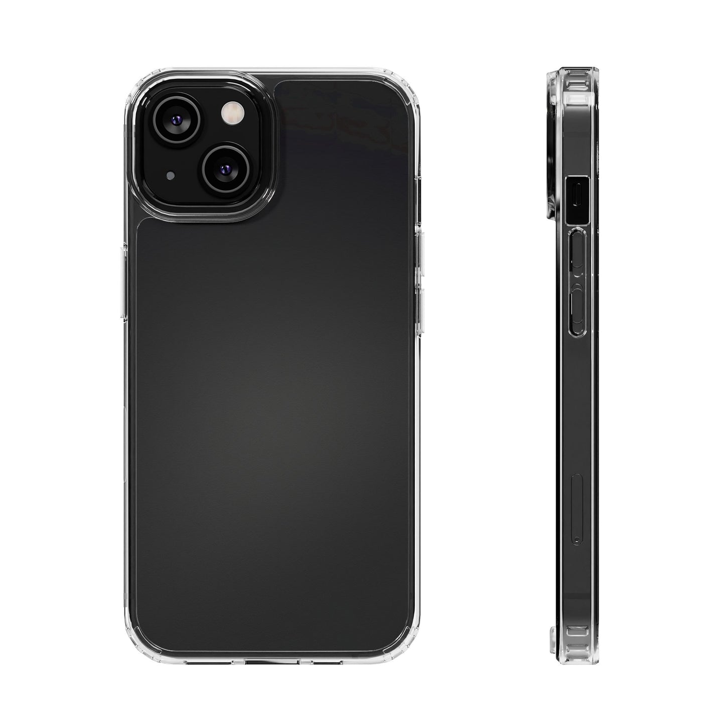 Obsidian Black Minimalist Clear Case - MagSafe Compatible Sleek Cover