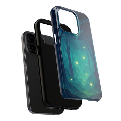 Enchanted Forest Fireflies Case - Mystic Nature Tough Cover for iPhone & Samsung