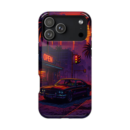Lofi Midnight Drive: Retro Muscle Car MagSafe Case