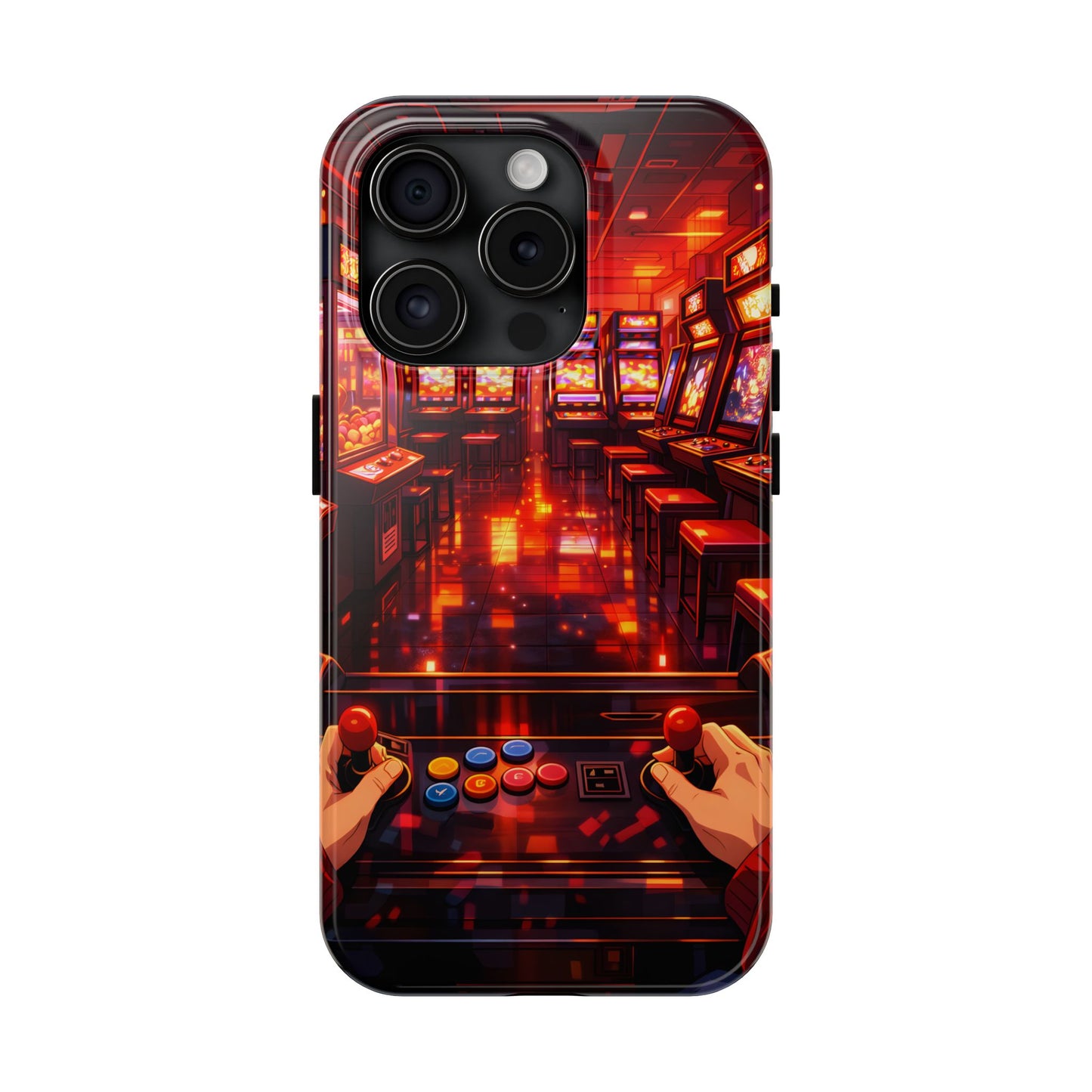 Retro Arcade Game POV Tough Case - Cyber City Gaming Cover for iPhone & Samsung
