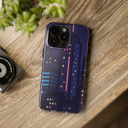 Lo-Fi Night City Tough Case - Pastel Urban Skyline Cover for iPhone & Samsung