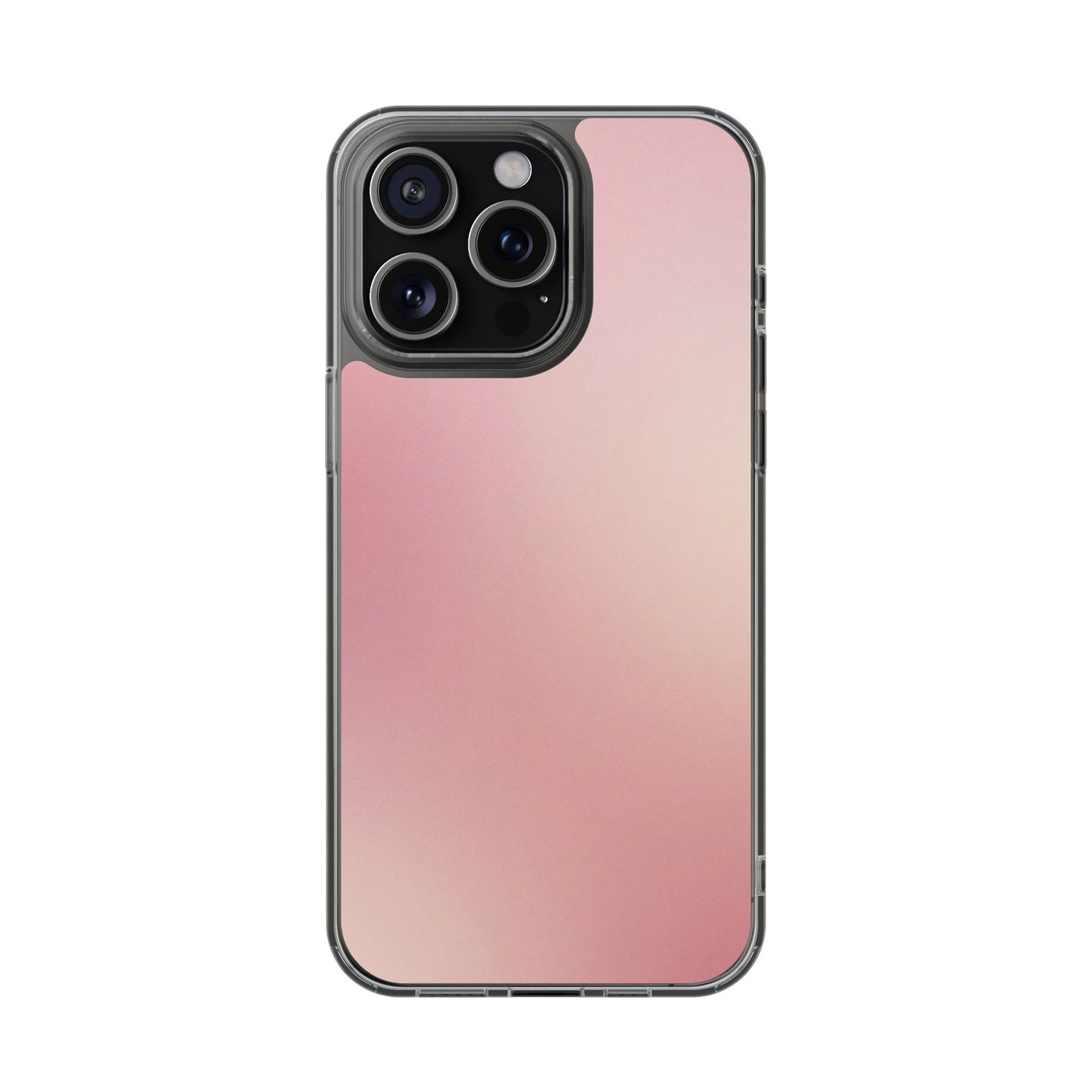 Soft Rose Aura Clear Case - MagSafe Compatible Blush Gradient Cover