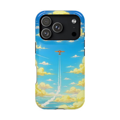 Cinematic Flight: Vintage Airplane Anime Sky MagSafe Case