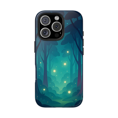 Enchanted Forest Fireflies Case - Mystic Nature Tough Cover for iPhone & Samsung