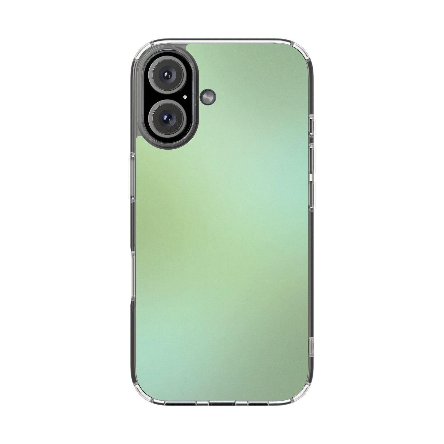 Soft Sage Aura Clear Case - MagSafe Compatible Mint Gradient Cover