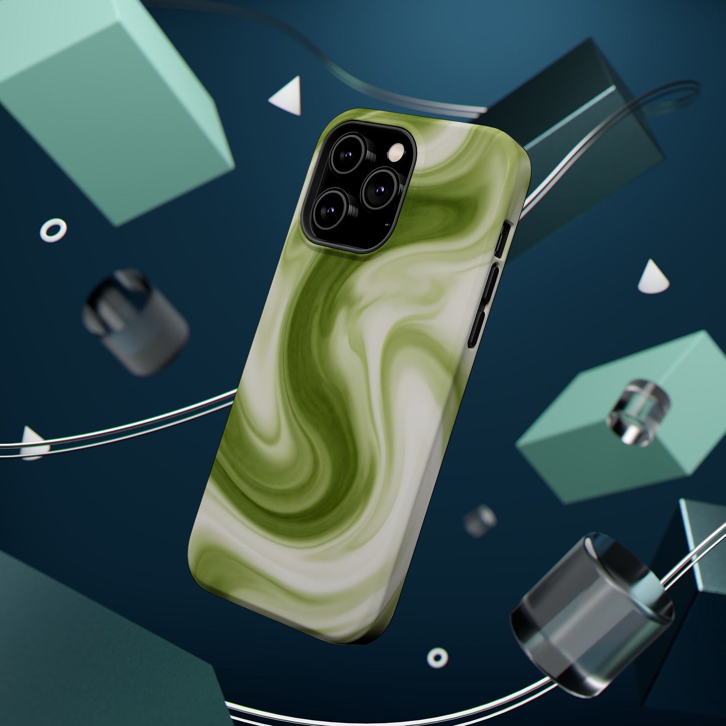 Green Marble Magnetic Impact-Resistant Phone Case