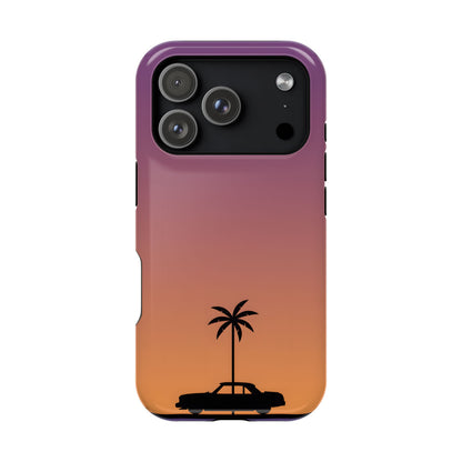 West Coast Drive: Retro Sunset Silhouette MagSafe Case