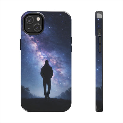 Milky Way Stargazer Tough Case - Celestial Galaxy Silhouette Cover for iPhone & Samsung
