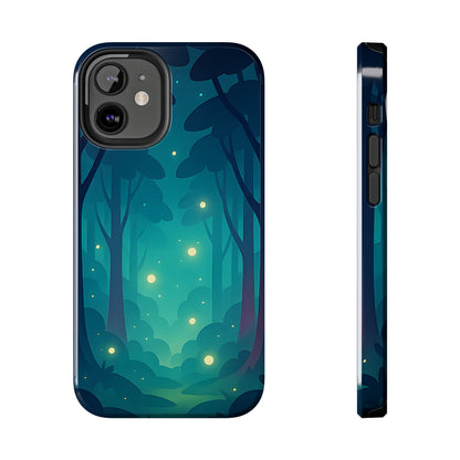 Enchanted Forest Fireflies Case - Mystic Nature Tough Cover for iPhone & Samsung