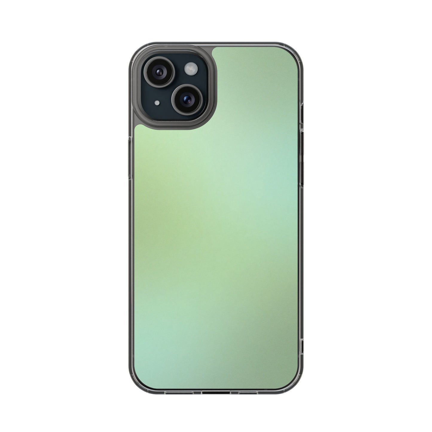 Soft Sage Aura Clear Case - MagSafe Compatible Mint Gradient Cover