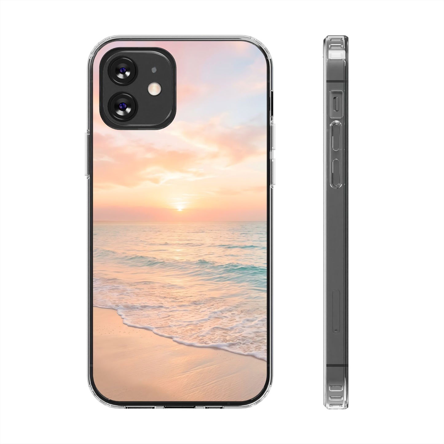 Serene Coastal Sunset Clear Case - MagSafe Compatible Beach Cover