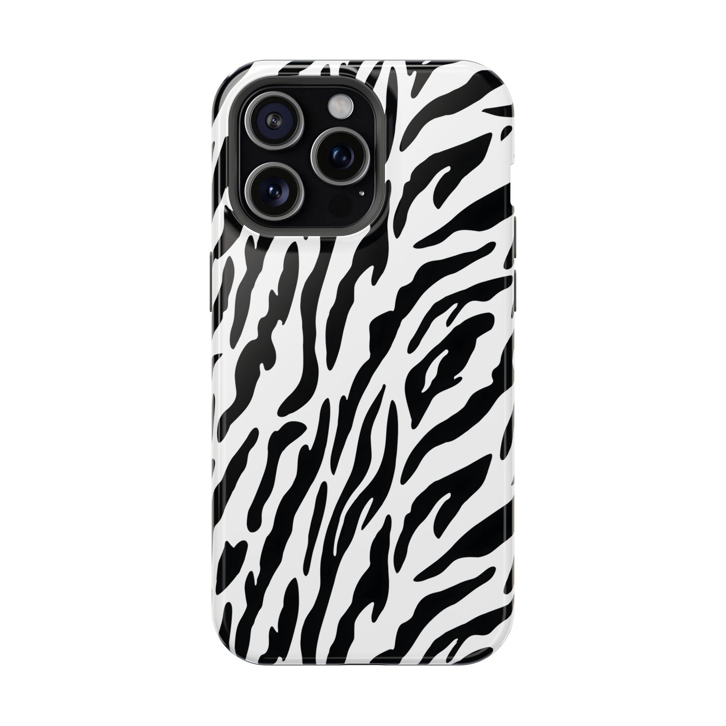 Monochrome Safari: Classic Black & White Zebra MagSafe Case