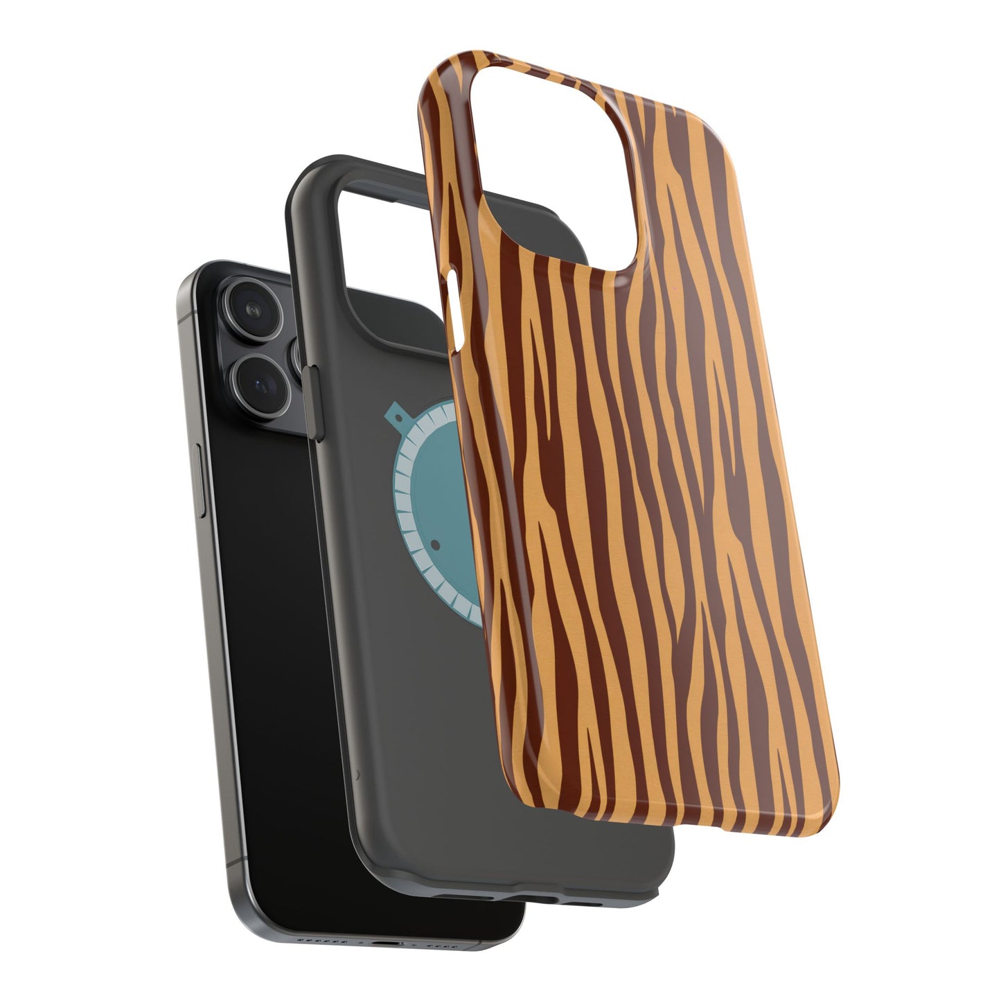 Safari Chic: Warm Caramel Tiger Print MagSafe Case