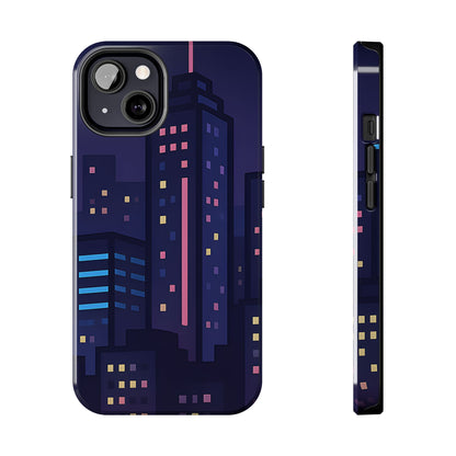 Lo-Fi Night City Tough Case - Pastel Urban Skyline Cover for iPhone & Samsung
