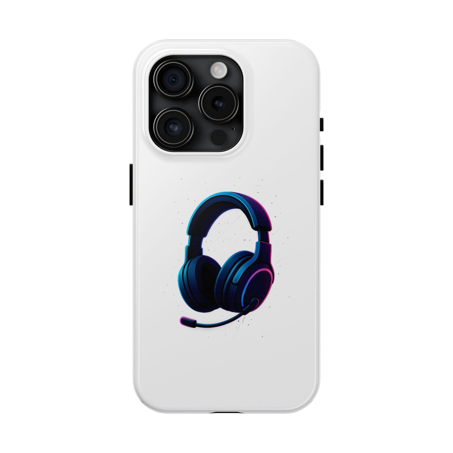 Minimalist Gaming Headset Tough Case - Clean Tech Cover for iPhone & Samsung