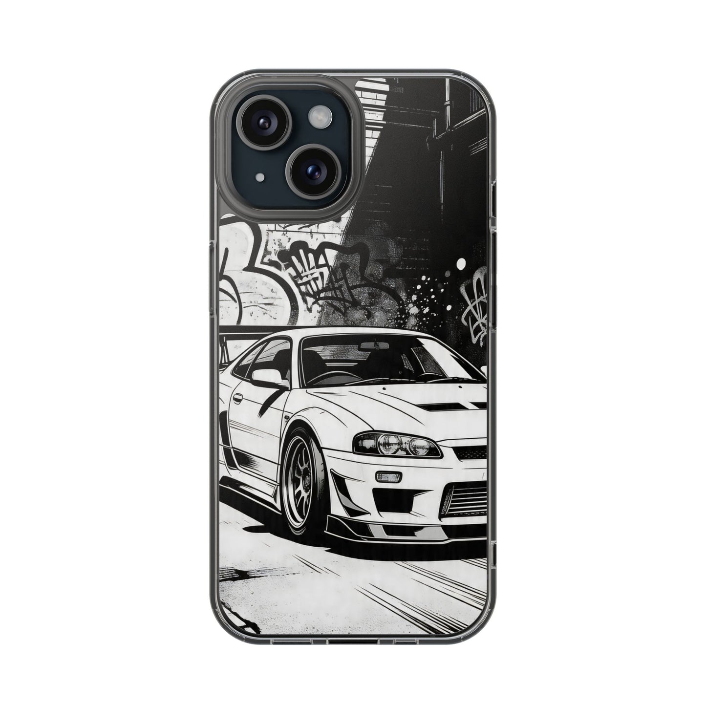 Monochrome Urban Drift Case - MagSafe Compatible JDM Clear Cover
