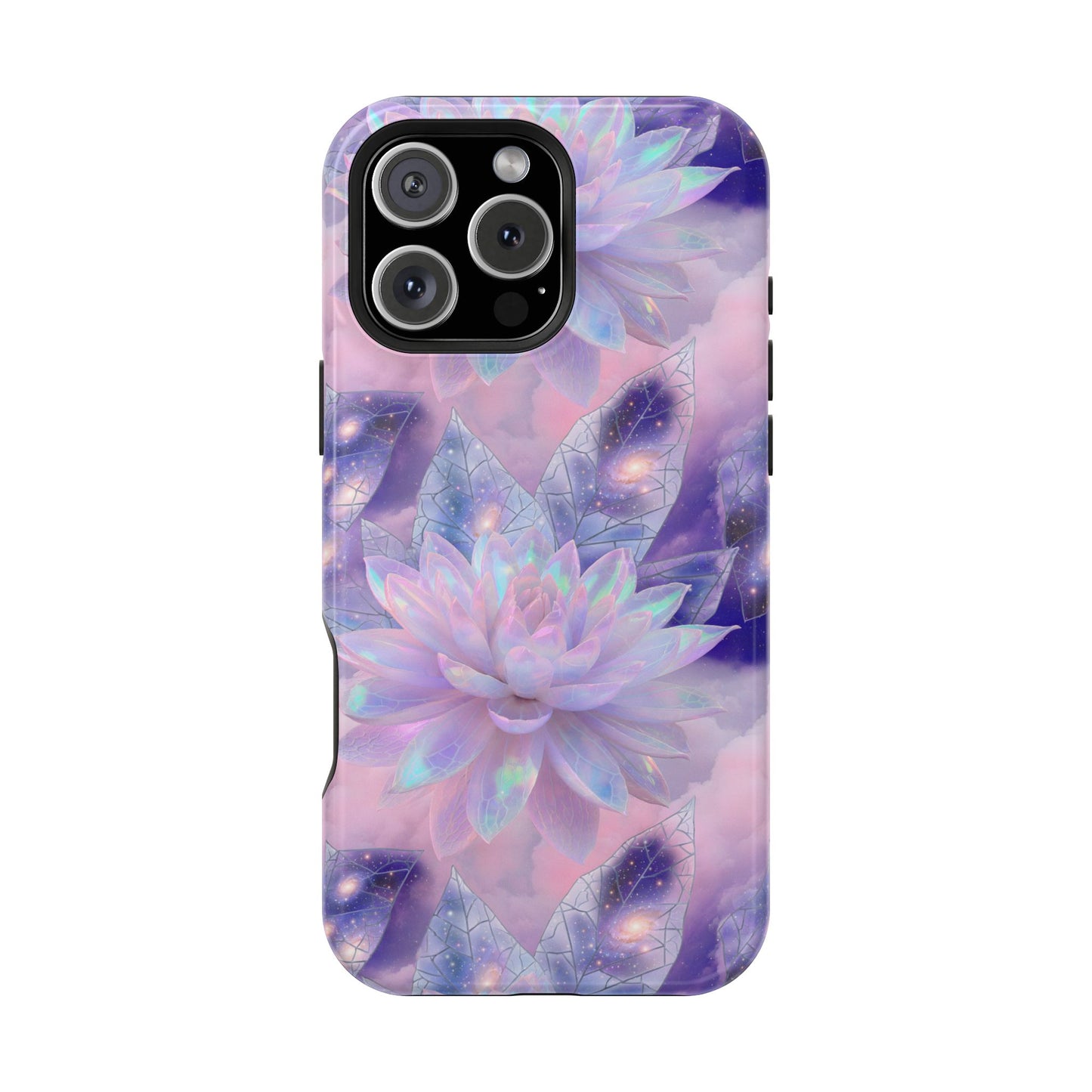 Ethereal Aura: Cosmic Iridescent Lotus MagSafe Case