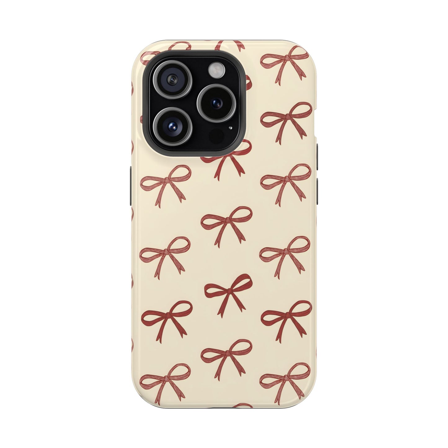 Burgundy Bows Coquette Magnetic Tough Case