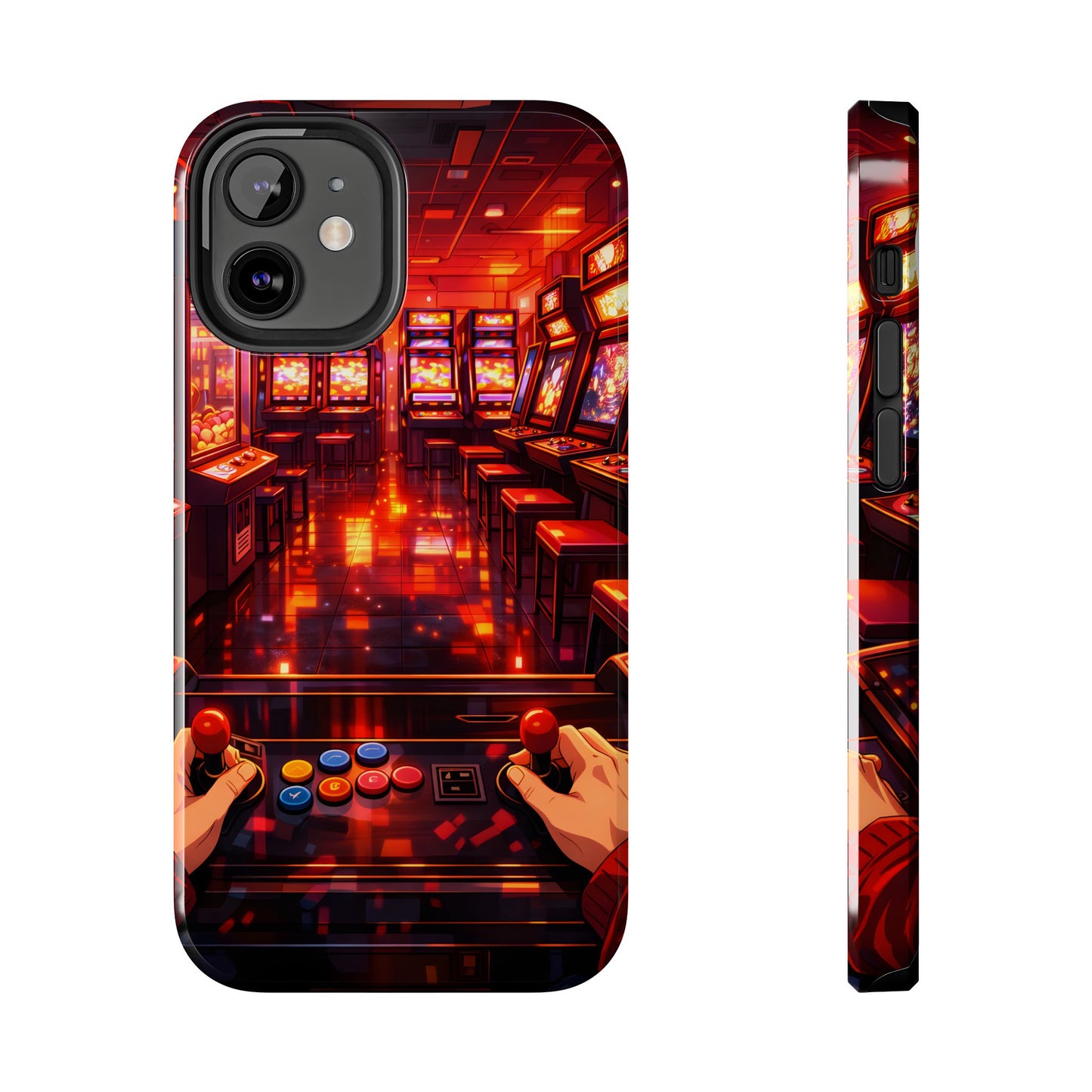 Retro Arcade Game POV Tough Case - Cyber City Gaming Cover for iPhone & Samsung