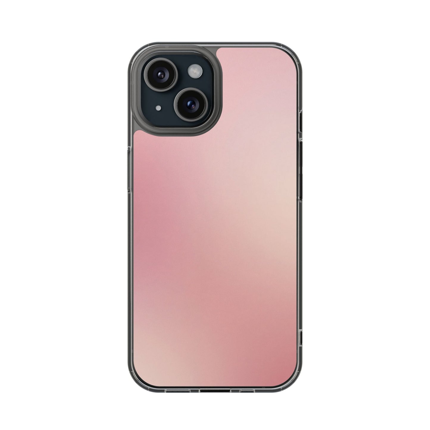 Soft Rose Aura Clear Case - MagSafe Compatible Blush Gradient Cover