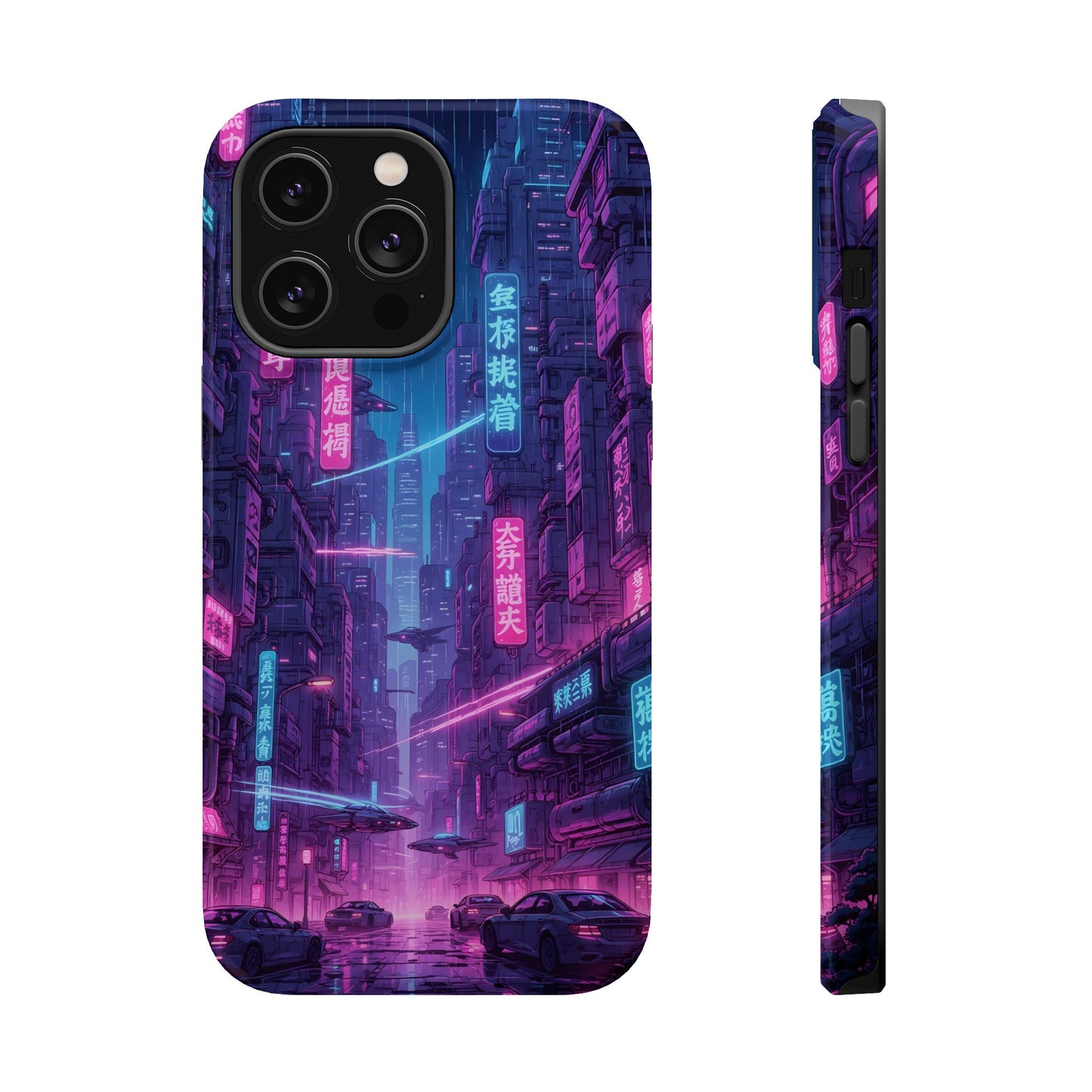 Neo-Tokyo Nights: Premium Cyberpunk Cityscape MagSafe Case